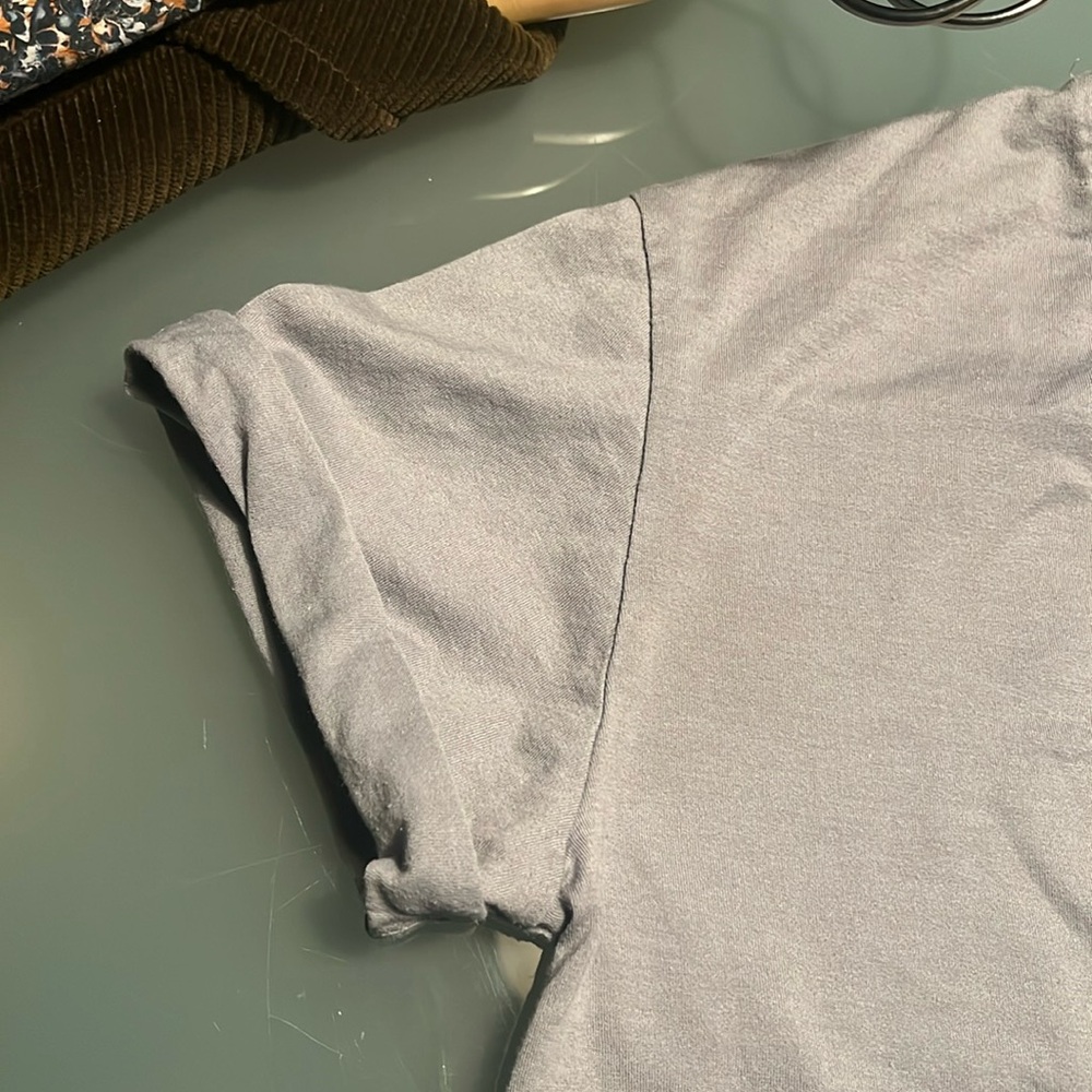 Alexander Wang Gray Rolled sleeve T in XS-S